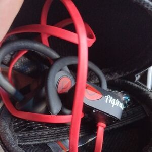 Red and Black Wireless Earbuds